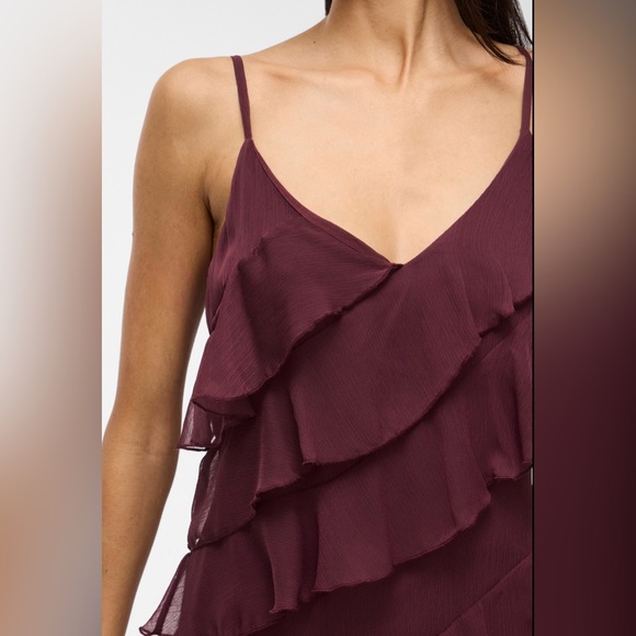 Old Navy Tops - Old Navy ruffle top BURGUNDY